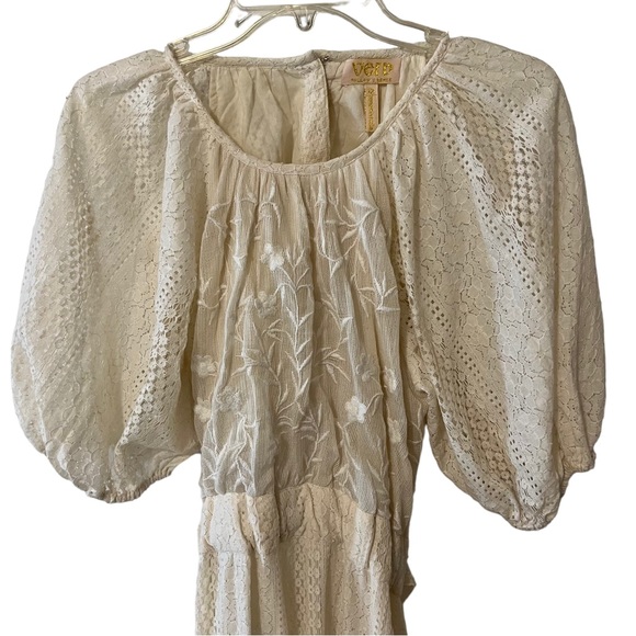 Anthropologie Verb Agneza Embroidered Lace Boho Cottagecore Midi Maxi Dress 12 - Picture 7 of 16